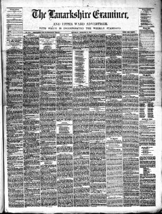 cover page of Lanarkshire Upper Ward Examiner published on December 30, 1882