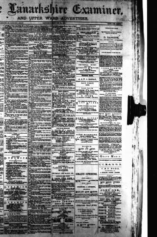 cover page of Lanarkshire Upper Ward Examiner published on February 28, 1885