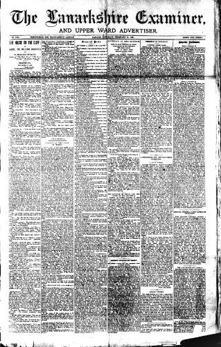 cover page of Lanarkshire Upper Ward Examiner published on February 28, 1891