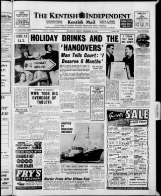cover page of Kentish Independent published on December 30, 1960