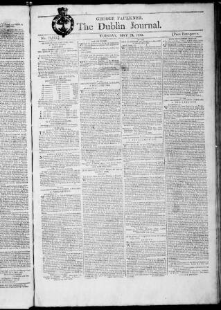 cover page of Dublin Journal published on May 29, 1810