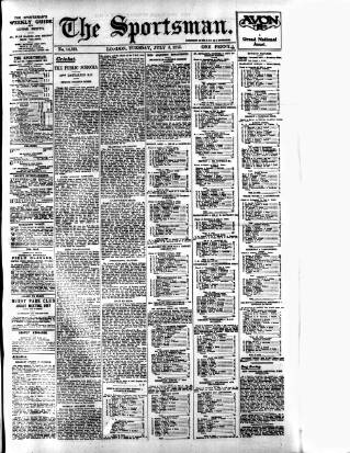cover page of The Sportsman published on July 6, 1915