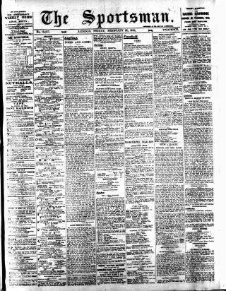 cover page of The Sportsman published on February 28, 1919