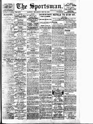 cover page of The Sportsman published on May 29, 1919