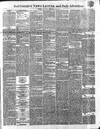 cover page of Saunders's News-Letter published on February 28, 1870
