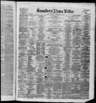 cover page of Saunders's News-Letter published on November 30, 1875