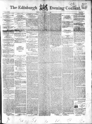 cover page of Edinburgh Evening Courant published on November 30, 1852