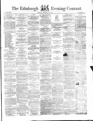 cover page of Edinburgh Evening Courant published on December 30, 1856