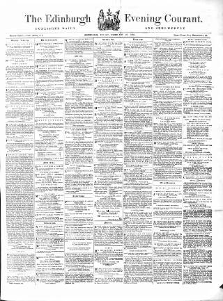 cover page of Edinburgh Evening Courant published on February 28, 1862