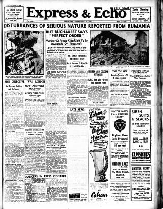 cover page of Express and Echo published on November 30, 1940