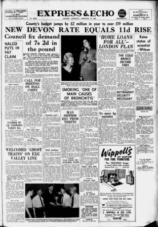 cover page of Express and Echo published on February 28, 1963