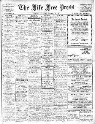 cover page of Fife Free Press published on December 30, 1933