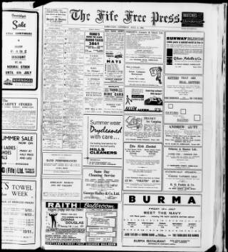 cover page of Fife Free Press published on July 6, 1963