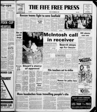 cover page of Fife Free Press published on November 30, 1984