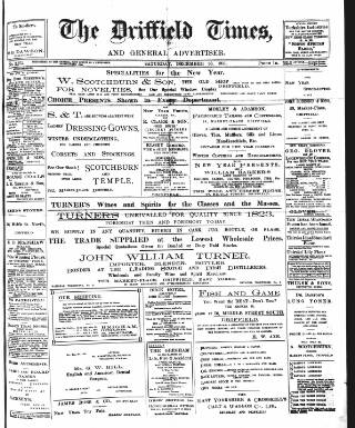cover page of Driffield Times published on December 30, 1911