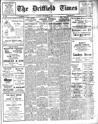 cover page of Driffield Times published on November 30, 1946
