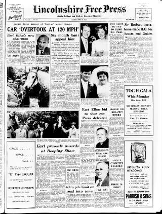 cover page of Lincolnshire Free Press published on May 29, 1962