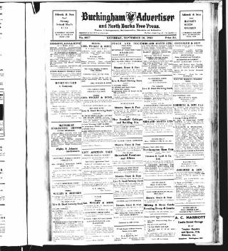 cover page of Buckingham Advertiser and Free Press published on September 18, 1943