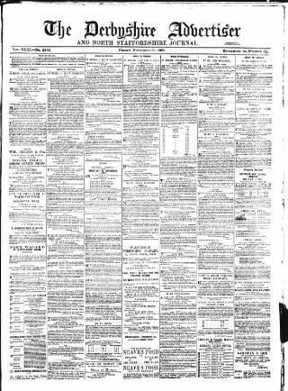 cover page of Derbyshire Advertiser and Journal published on November 30, 1888