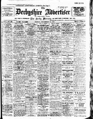 cover page of Derbyshire Advertiser and Journal published on November 15, 1929