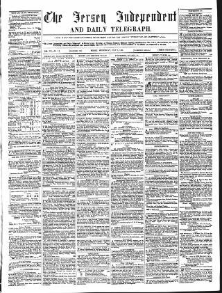 cover page of Jersey Independent and Daily Telegraph published on July 6, 1859