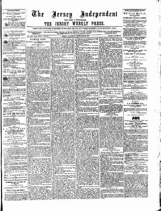 cover page of Jersey Independent and Daily Telegraph published on September 18, 1873