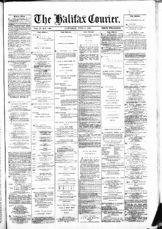 cover page of Halifax Courier published on July 6, 1889
