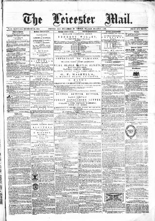 cover page of Leicester Mail published on December 30, 1865