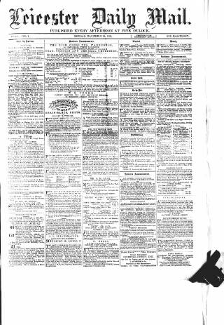 cover page of Leicester Mail published on November 15, 1869