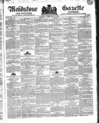 cover page of South Eastern Gazette published on February 28, 1837