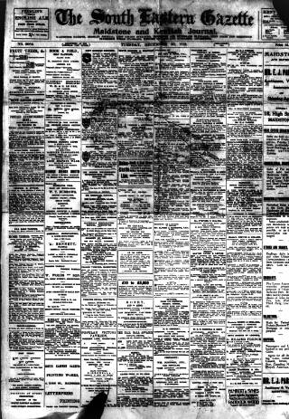 cover page of South Eastern Gazette published on December 30, 1913
