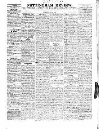 cover page of Nottingham Review published on May 29, 1829