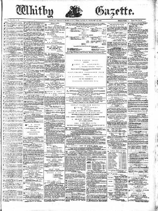 cover page of Whitby Gazette published on February 28, 1885