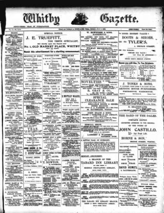 cover page of Whitby Gazette published on July 6, 1906