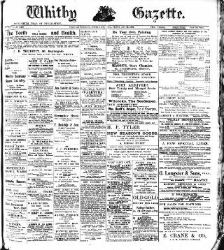 cover page of Whitby Gazette published on May 29, 1908