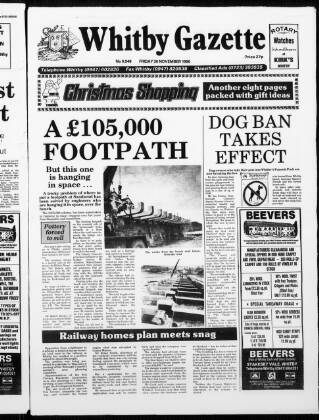 cover page of Whitby Gazette published on November 30, 1990