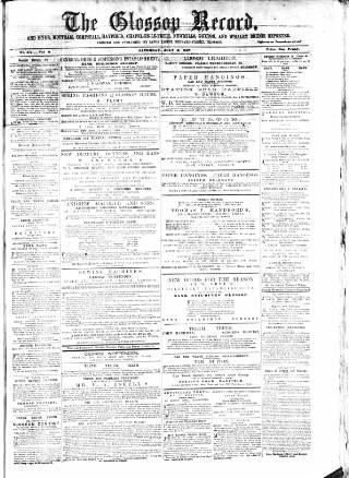 cover page of Glossop Record published on July 6, 1867