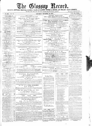cover page of Glossop Record published on November 30, 1867