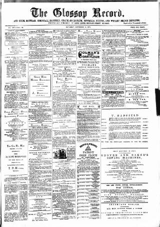 cover page of Glossop Record published on September 3, 1870