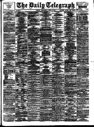 cover page of Daily Telegraph & Courier (London) published on July 6, 1904