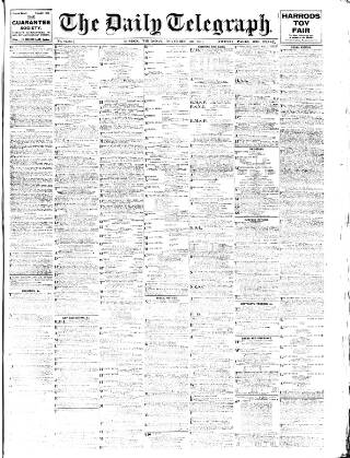 cover page of Daily Telegraph & Courier (London) published on November 30, 1911