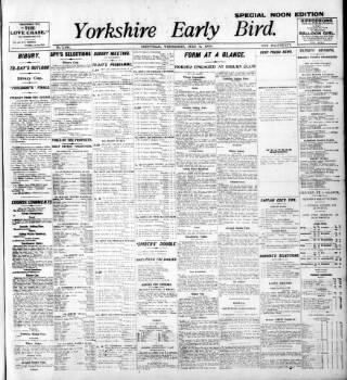 cover page of Yorkshire Early Bird published on July 6, 1910