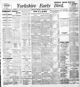 cover page of Yorkshire Early Bird published on September 29, 1910