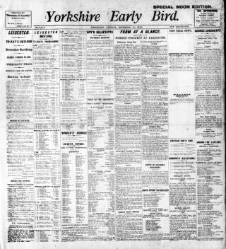 cover page of Yorkshire Early Bird published on November 15, 1910