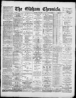 cover page of Oldham Chronicle published on July 3, 1897
