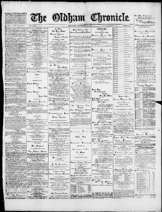 cover page of Oldham Chronicle published on November 13, 1897