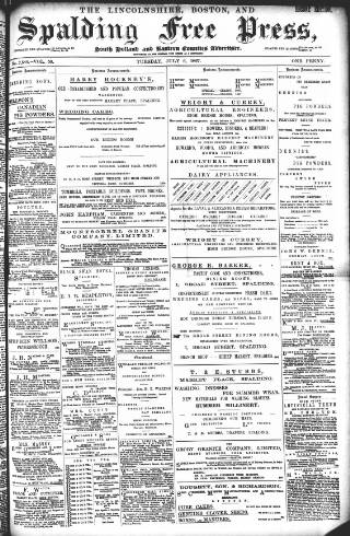 cover page of Lincolnshire Free Press published on July 6, 1897
