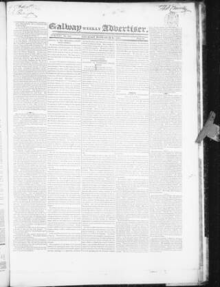 cover page of Galway Weekly Advertiser published on November 26, 1842