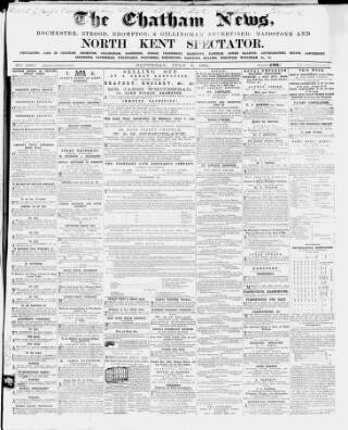 cover page of Chatham News published on July 6, 1861