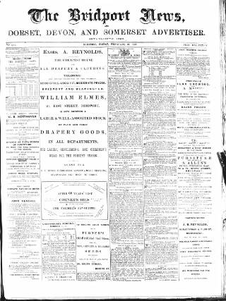 cover page of Bridport News published on February 28, 1896